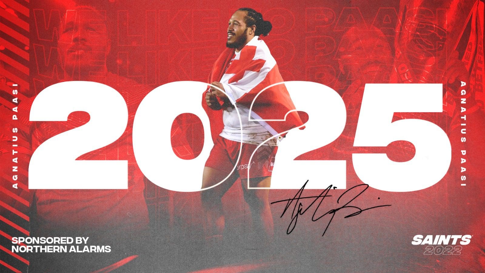 Paasi extends Saints stay until 2025 St.Helens R.F.C.